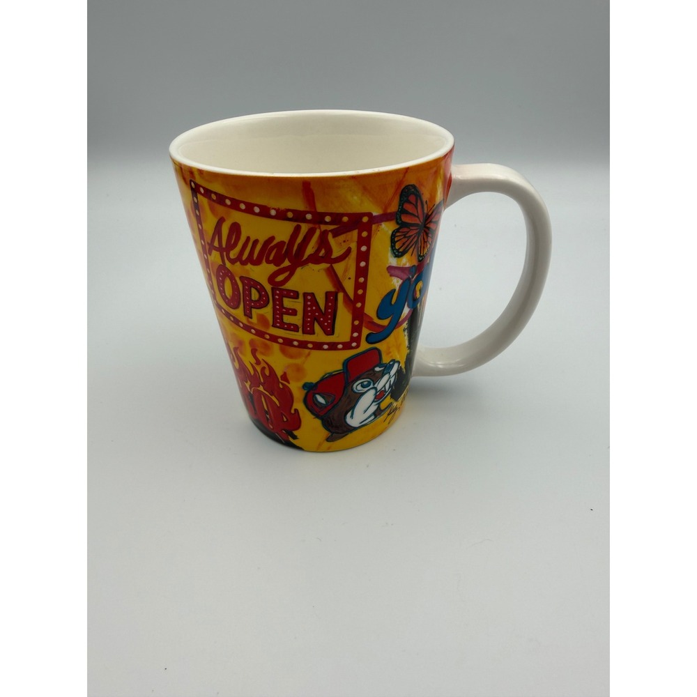 Buc-ee's Kelly O'Neal Graffiti Art Coffee Mug Brisket Peace Love Beaver Texas